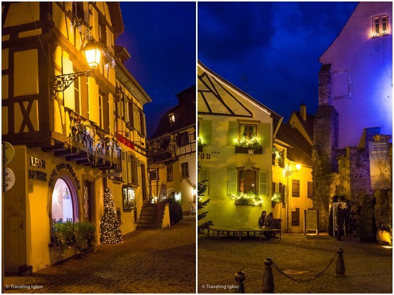 Eguisheim France Alsace Christmas Market at night