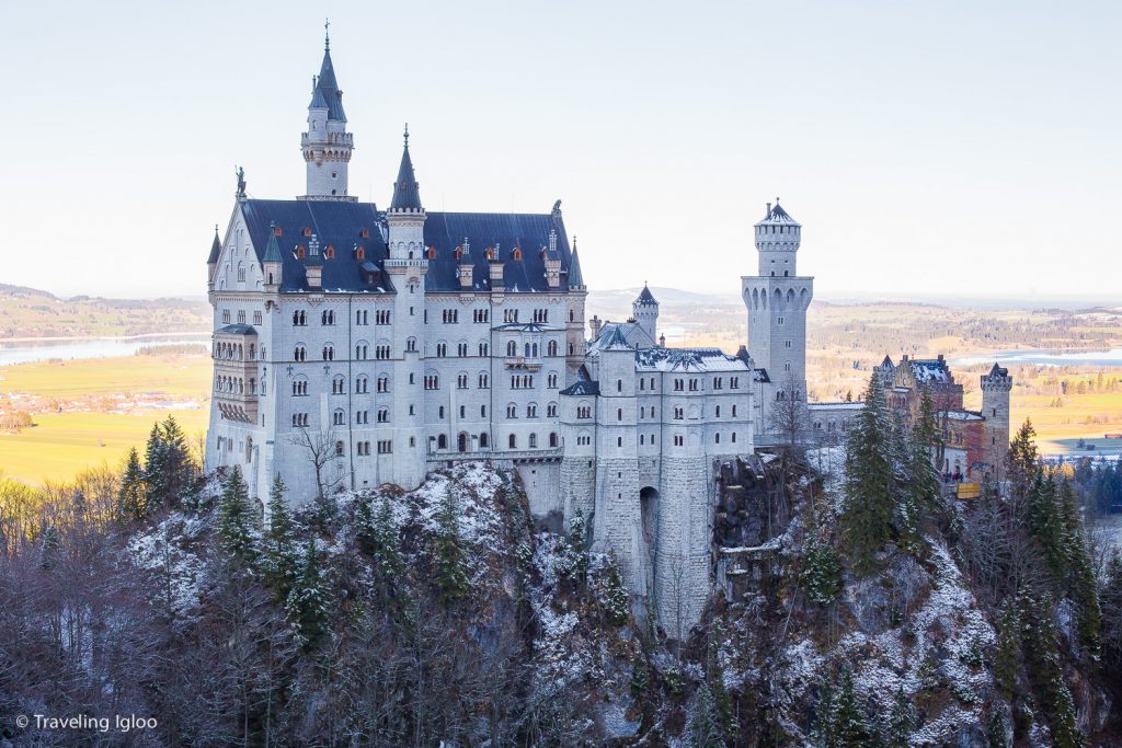 Neuschwanstein Castle from Marienbrucke Bridge Fussen Germany