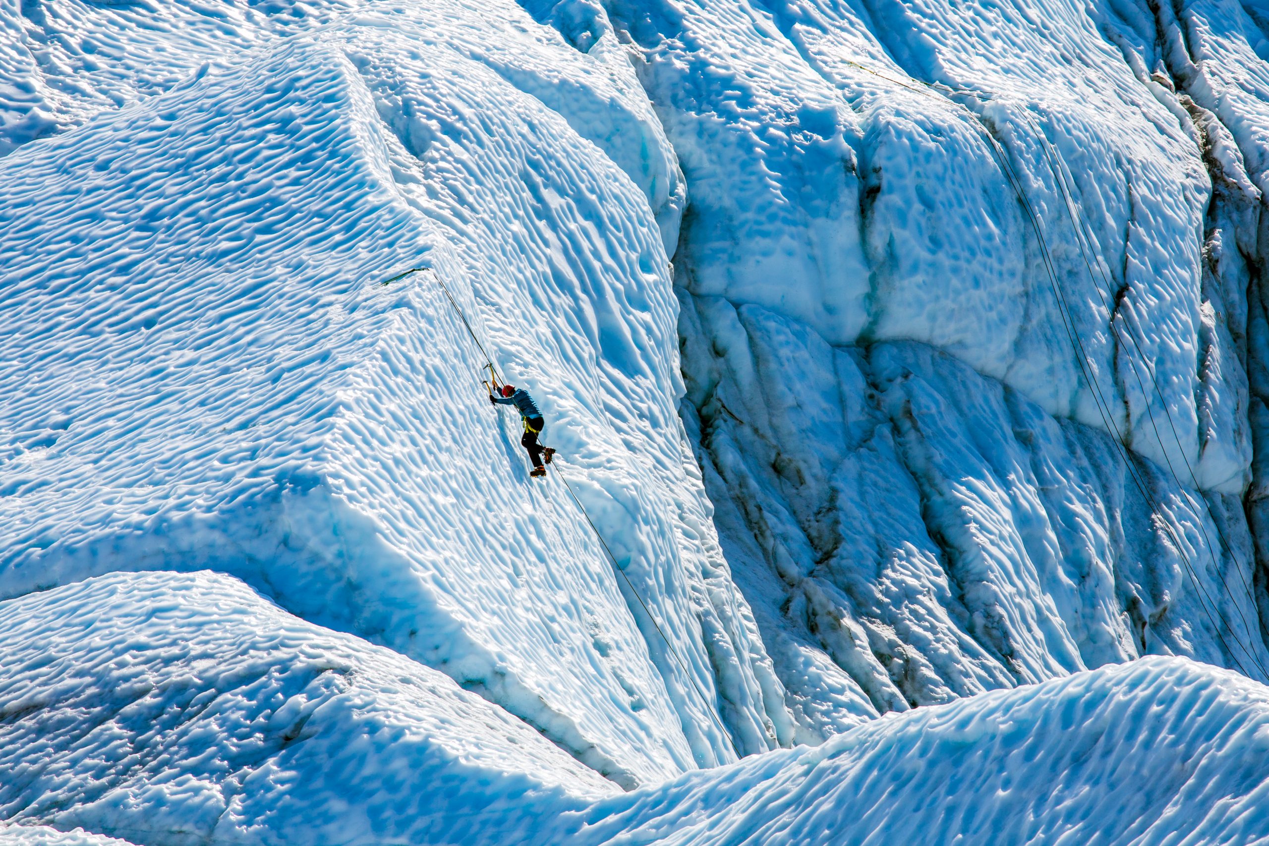 Matanuska Glacier Fall Ice Climber Alaska