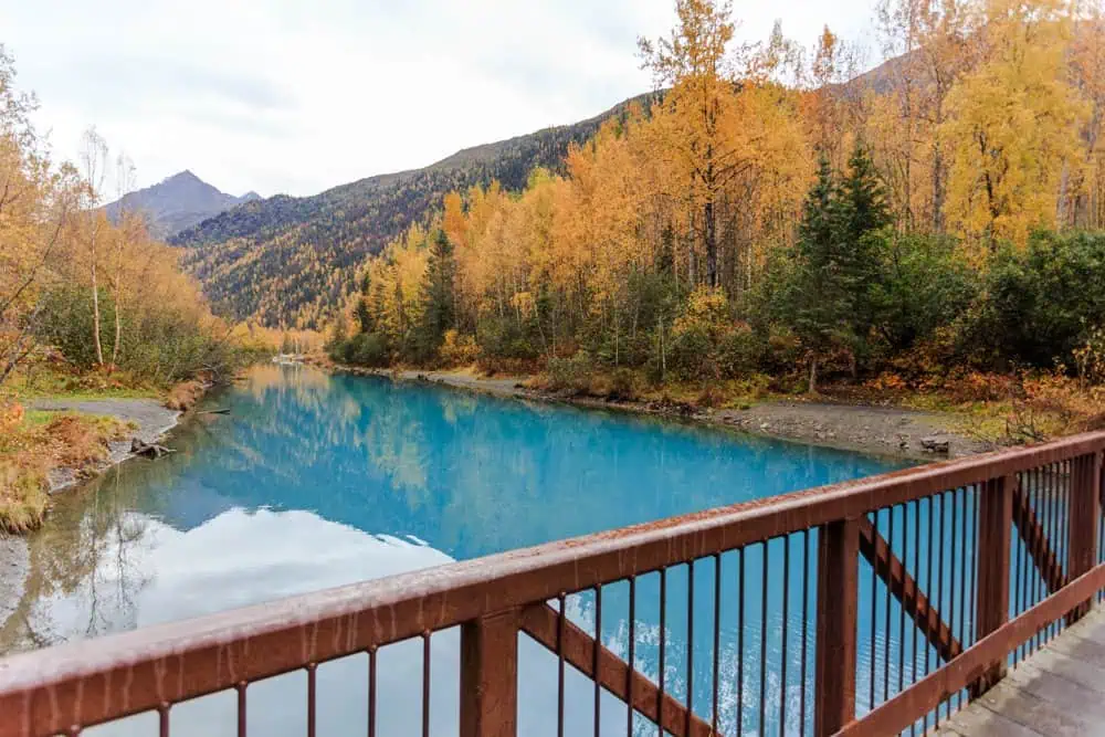Eklutna Tailrace Fall Image Alaska